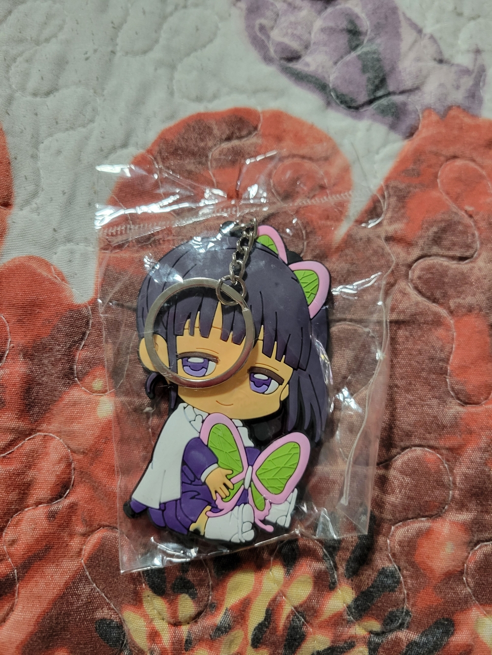 Kids Purple Anime Butterfly Keychain - Unbranded